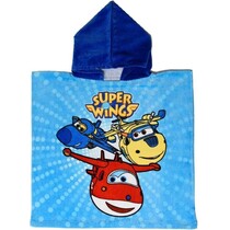 Super Wings Team - Poncho - 50 x 100 cm - Blauw