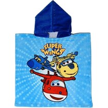 Super Wings Team - Poncho - 50 x 100 cm - Blauw