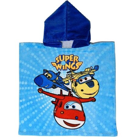 Super Wings Super Wings Team - Poncho - 50 x 100 cm - Blauw