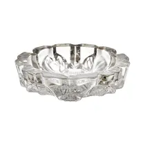 Vintage Zware Glazen Asbak Indoor & Outdoor 13 cm