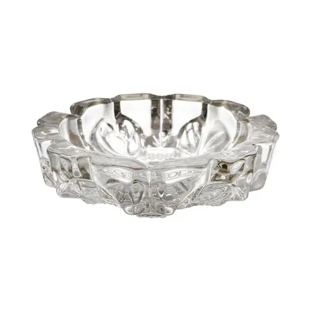 Home Deco Factory Vintage Zware Glazen Asbak Indoor & Outdoor 13 cm