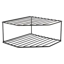 Keukenrek - Bordenrek hoekkast - Servies - Badkamerrek - Metaal - Zwart