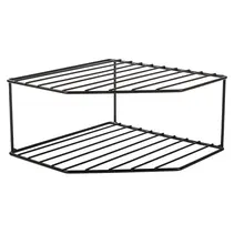 Keukenrek - Bordenrek hoekkast - Servies - Badkamerrek - Metaal - Zwart