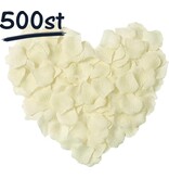 Merkloos Rozenblaadjes  - Romantische versiering - Decoratie valentijn huwelijk - Creme - 500 Stuks