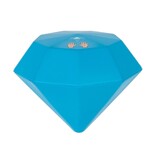 Out of the Blue Stressbal diamant - Anti stress knijpspeelgoed - Fidget - Blauw - 11 cm