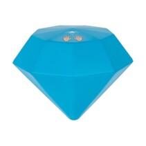 Stressbal diamant - Anti stress knijpspeelgoed - Fidget - Blauw - 11 cm