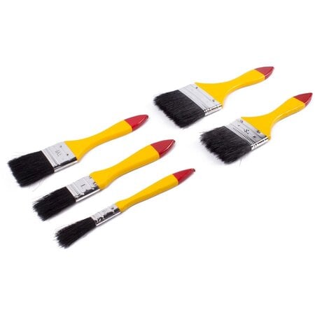 Benson Verfkwast set plat - 5 maten - blisterverpakking - ideaal voor 2 componenten producten