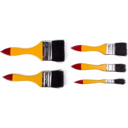 Benson Verfkwast set plat - 5 maten - blisterverpakking - ideaal voor 2 componenten producten