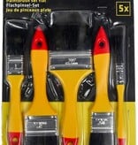 Benson Verfkwast set plat - 5 maten - blisterverpakking - ideaal voor 2 componenten producten
