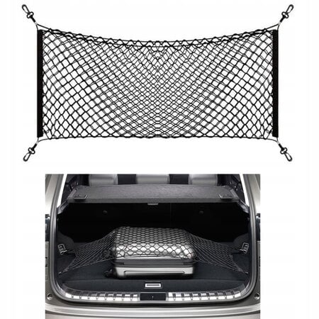 Verk Group Elastische Kofferbaknet - Universele Bagagenet Auto - Auto-organizer - Kofferbaknet - Makkelijk in gebruik