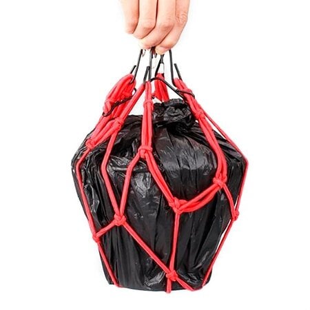 Banzaa Premium Bagagenet met 6 haken – 25x25cm - Rood