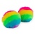 Trendhaus Fluffy regenboog stressbal - Speelbal - Soft density - Ø 7 cm - Multicolor