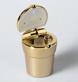 Banzaa Stormasbak met led verlichting – 11 x 6cm - Asbak voor in de Auto - Goud