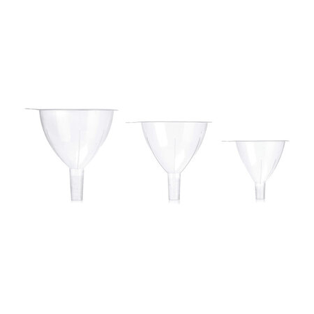 Kinvara Trechters - Keukentrechter -  3-delige set - Transparant - Ø7.5, 9.5, 11 cm