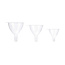 Kinvara Trechters - Keukentrechter -  3-delige set - Transparant - Ø7.5, 9.5, 11 cm