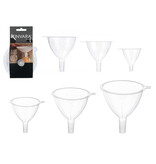 Kinvara Trechters - Keukentrechter -  3-delige set - Transparant - Ø7.5, 9.5, 11 cm