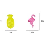 Merkloos IJsblokjes – 15 Stuks – Herbruikbaar - Tropisch Design – Ster, Ananas en Flamingo