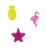 Merkloos IJsblokjes – 15 Stuks – Herbruikbaar - Tropisch Design – Ster, Ananas en Flamingo