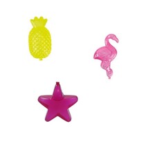 IJsblokjes – 15 Stuks – Herbruikbaar - Tropisch Design – Ster, Ananas en Flamingo