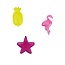 Merkloos IJsblokjes – 15 Stuks – Herbruikbaar - Tropisch Design – Ster, Ananas en Flamingo