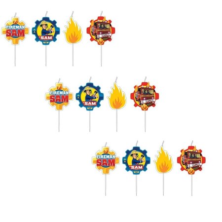 Brandweerman Sam Brandweerman Sam - Verjaardagskaarsjes - Taartkaarsjes - Kaarsen - Set van 12