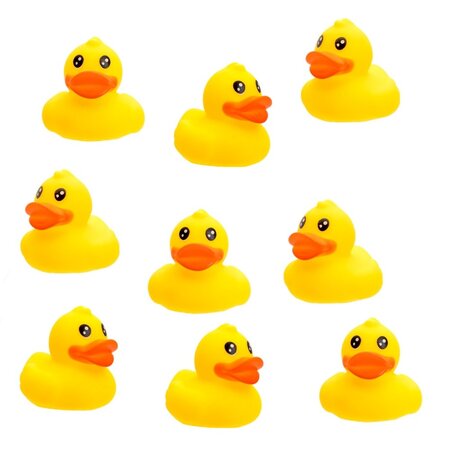 Kids Fun Badeendjes 9 Stuks - Badspeelgoed - 4,5 cm