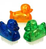 Jean Products Nagelborstel eendje - Kunststof nagelborsteltje - Groen, Oranje, Blauw - Set van 3