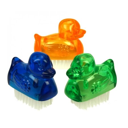 Jean Products Nagelborstel eendje - Kunststof nagelborsteltje - Groen, Oranje, Blauw - Set van 3