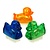 Jean Products Nagelborstel eendje - Kunststof nagelborsteltje - Groen, Oranje, Blauw - Set van 3