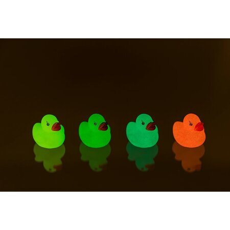Out Of The Blue Glow in the dark - Badeendje 1 Stuks - Badspeelgoed - 6.5 cm - Assorti geleverd