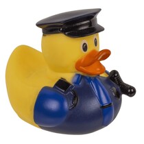 Politie badeend - Agent badeendje 1 Stuks - Badspeelgoed - 9 cm