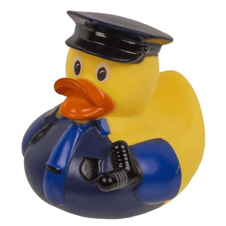 Out Of The Blue Politie badeend - Agent badeendje 1 Stuks - Badspeelgoed - 9 cm