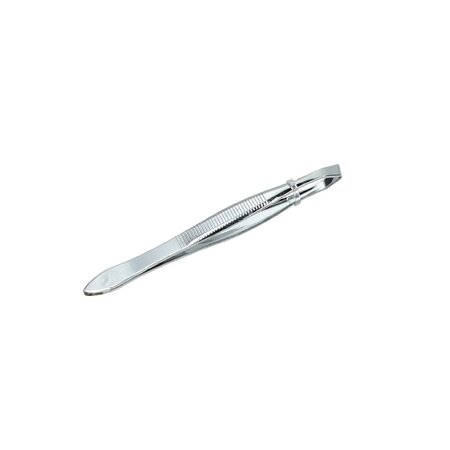 Merkloos Epileer - Pincet - Gebogen - RVS - Extra Grip - Lichtgewicht - Zilver
