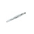 Merkloos Epileer - Pincet - Gebogen - RVS - Extra Grip - Lichtgewicht - Zilver