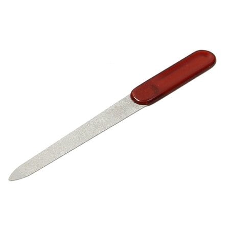 Merkloos Nagelvijl - compact - metaal / kunststof - Rood - 12 cm 1 stuk(s)