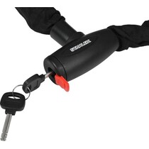 Stahlex Ø10mm / 90cm zeer sterk en massief 1,9kg kettingslot scooterslot motorslot fietsslot gehard staal zwart