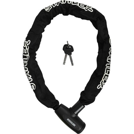 Stahlex Stahlex Ø10mm / 90cm zeer sterk en massief 1,9kg kettingslot scooterslot motorslot fietsslot gehard staal zwart