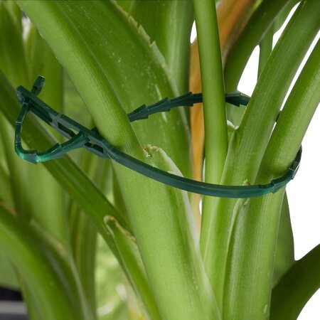 Relaxdays plantensteun - 110-delige set - stabiele clips - binddraad met snijder - rozen - groen