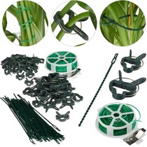 plantensteun - 110-delige set - stabiele clips - binddraad met snijder