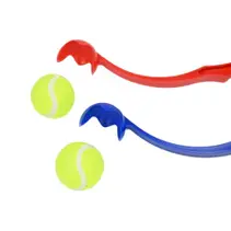 Blauwe Honden Ballenwerper met Ergonomische Handgreep – Inclusief Tennisbal – 38cm