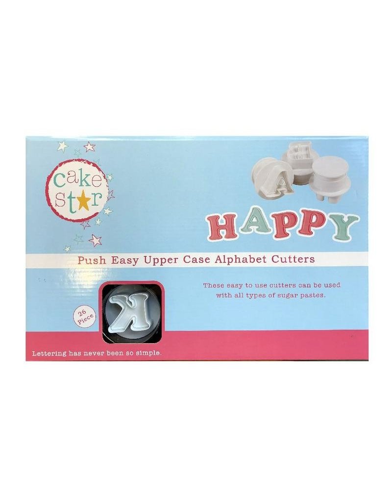 Cake Star Cake Star Push Easy Upper Case Alphabet Cutters Set 26