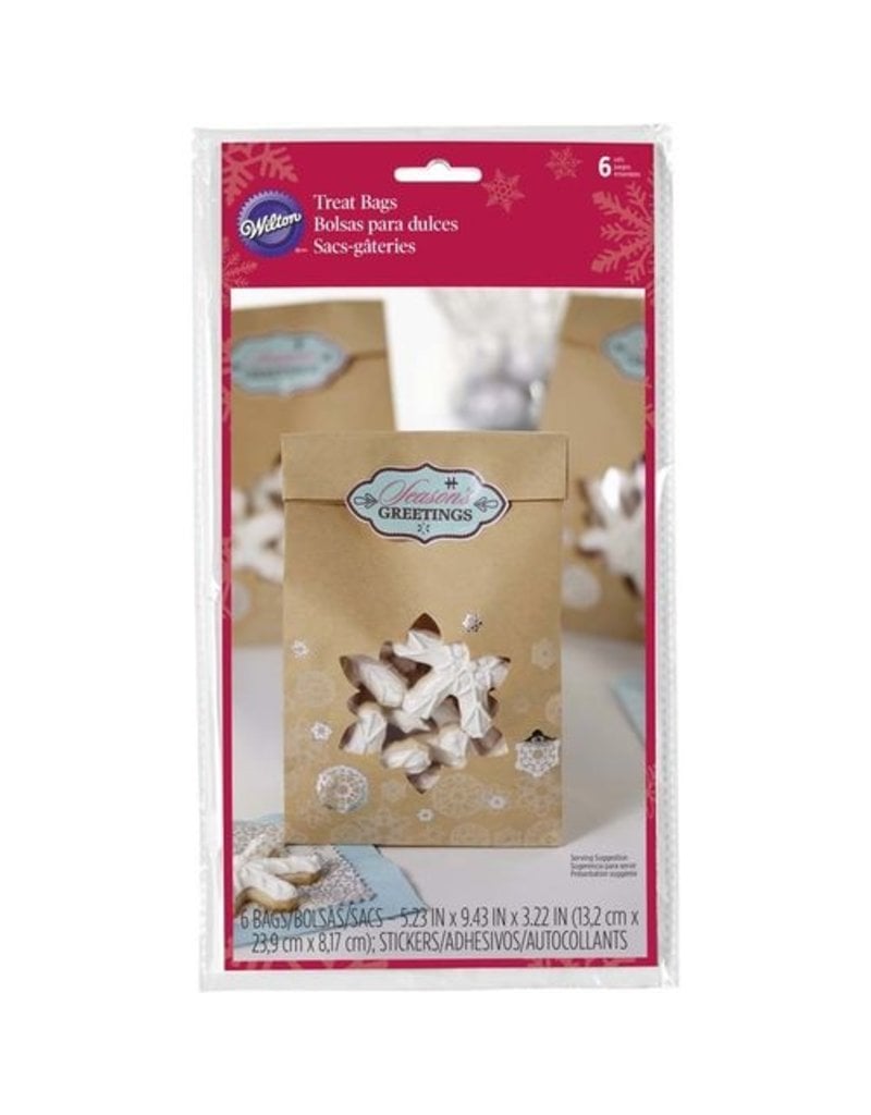 Wilton Snowflake Kraft Paper Treat Bags Wilton Pk/6