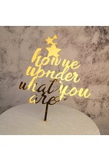 ThemaTaarten Bond How We Wonder What You Are Cake Topper