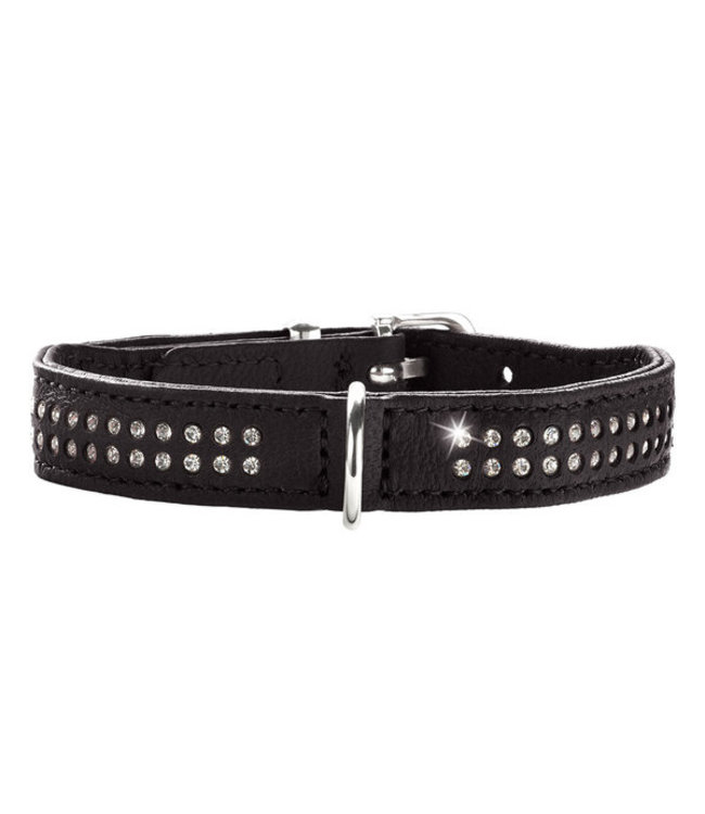 Leren Halsband Diamond Elk Petit Zwart