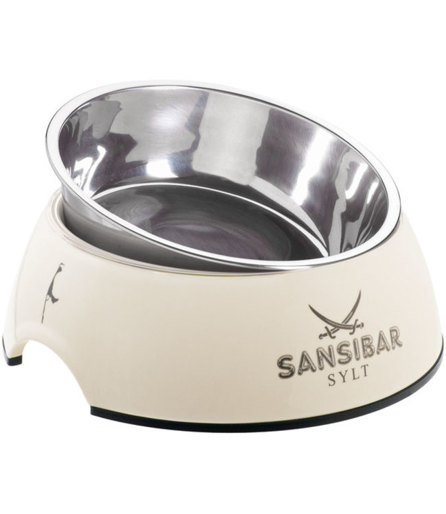 Hunter voer/drinkbak Sansibar wit