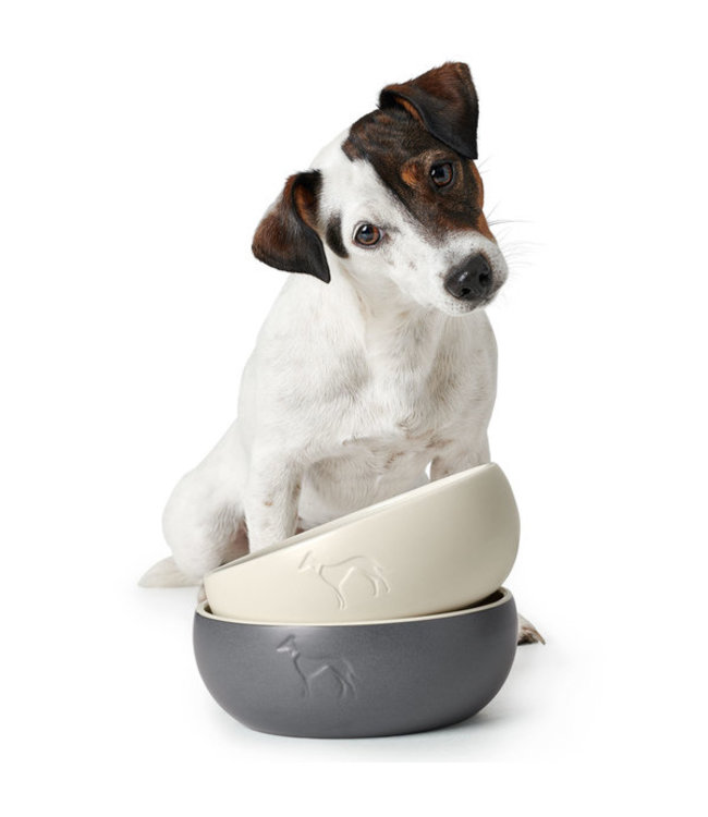 VOER/DRINKBAK Keramisch Lund Grijs