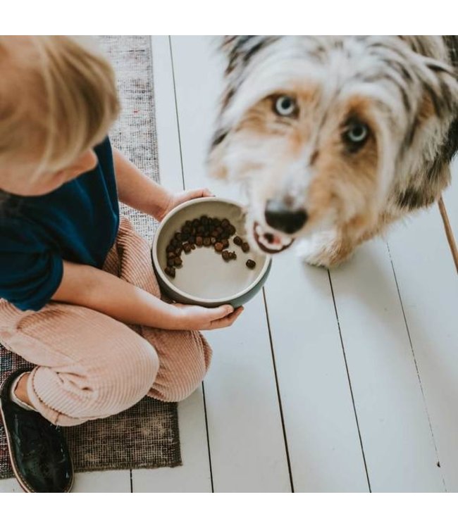 VOER/DRINKBAK Keramisch Lund Grijs