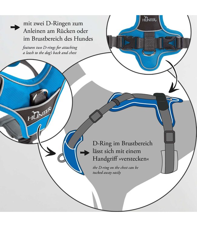 Hunter Harnas Divo - Blauw