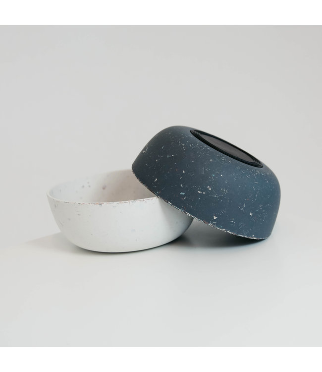 Hondenkom Bamboo Terrazo - Wit