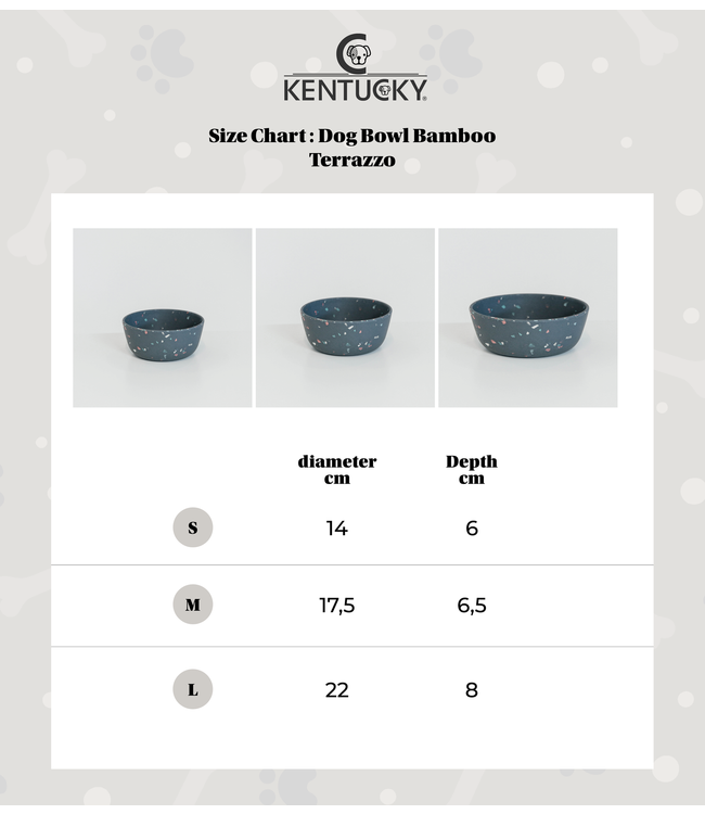 Hondenkom Bamboo Terrazo - Wit